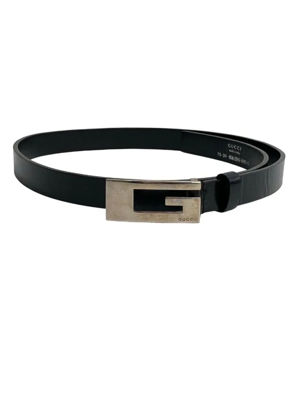 Gucci Belt 75 30 Black Leather